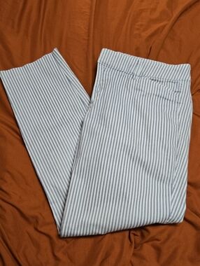 Old Navy Blue and White Stripe Chinos